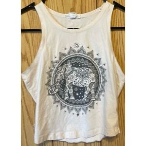 Forever 21 Urban Heritage Cropped Elephant Tank Top